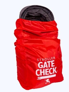JL Childress Stroller Gate Check Bag - Red Fits Some Double Strollers